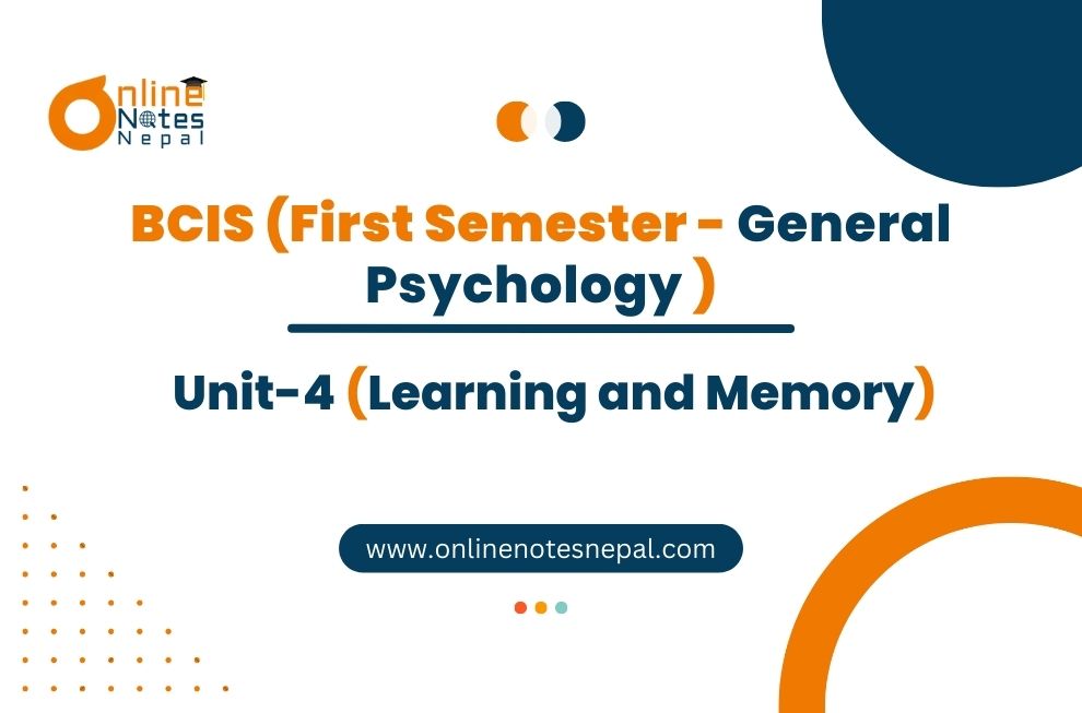 Unit IV: Learning and Memory Photo